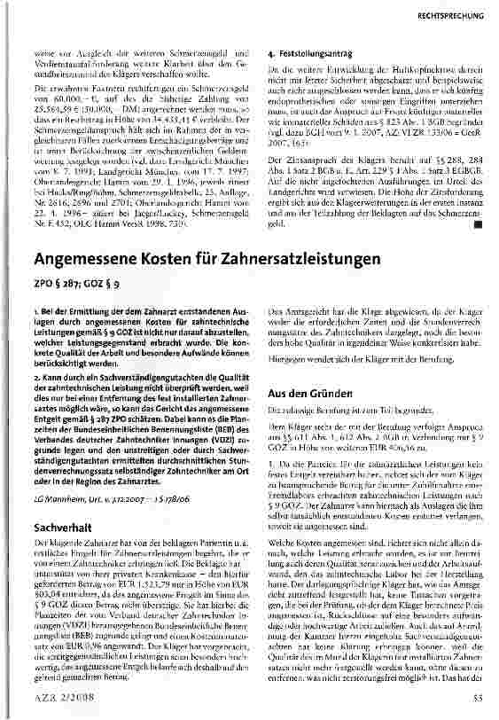 Vorschauseite 6: Verwertung eines heimlich angefertigten Videobandes zugunsten einer hinreichenden Beweisführung im Schmerzensgeldprozess möglich