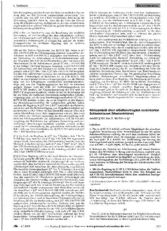 Vorschauseite 1: Wirksamkeit einer arbeitsvertraglich vereinbarten Schiedsklausel (Maskenbildner)