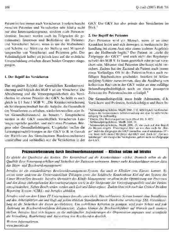 Vorschauseite 2: Die Rolle des Patienten im Gesundheitswesen und in der Gesundheitspolitik