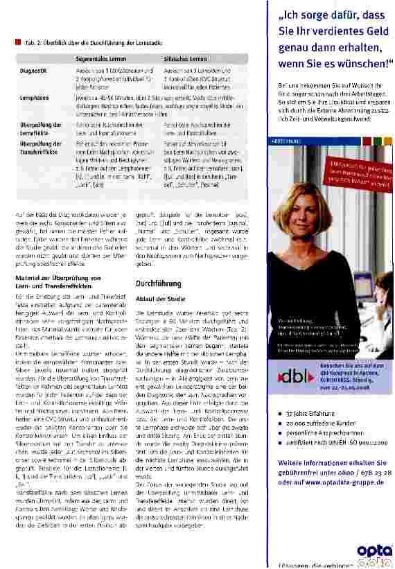 Vorschauseite 4: Segmentales und Silbisches Lernen bei Sprechapraxie: eine Studie zur Erhebung von Lernund Transfereffekten