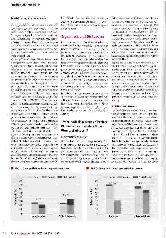 Vorschauseite 5: Segmentales und Silbisches Lernen bei Sprechapraxie: eine Studie zur Erhebung von Lernund Transfereffekten