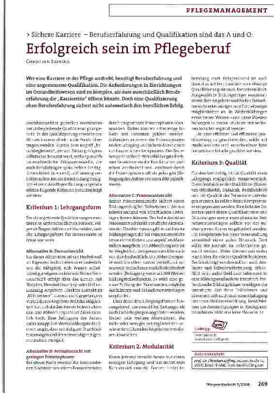Vorschauseite 1: Erfolgreich sein im Pflegeberuf