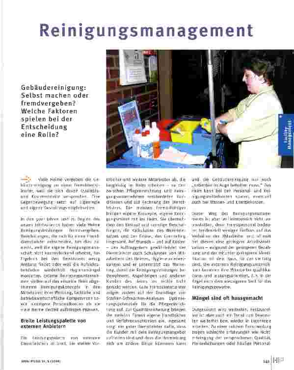 Vorschauseite 1: Reinigungsmanagement