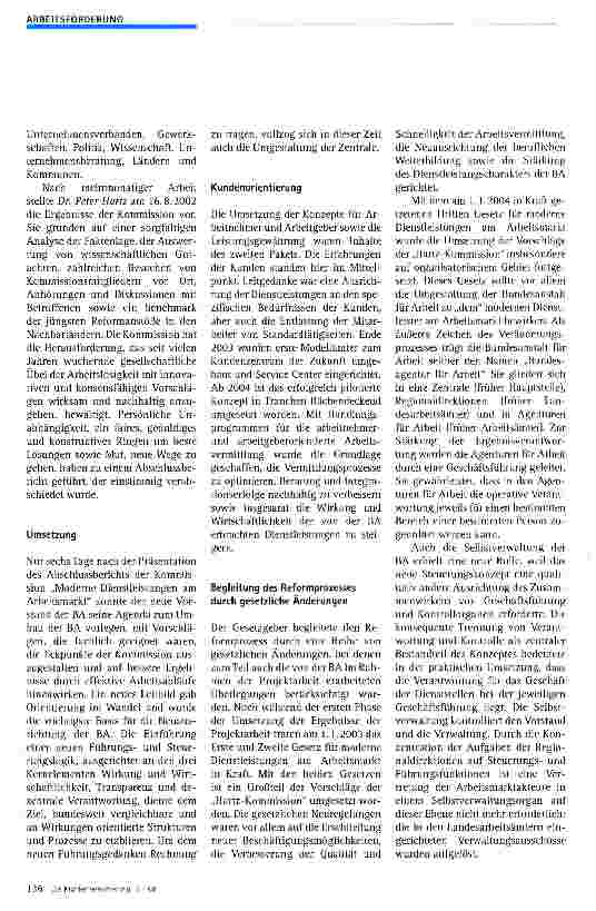 Vorschauseite 2: Vom Arbeitsamt zur Agentur
