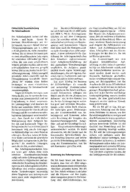 Vorschauseite 3: Vom Arbeitsamt zur Agentur