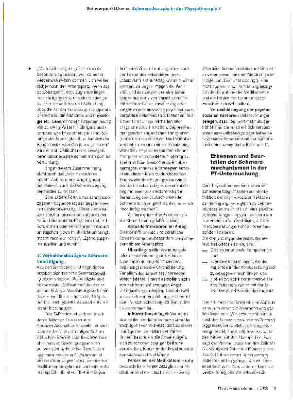 Vorschauseite 3: Psychosoziale Ebene wird unterschätzt