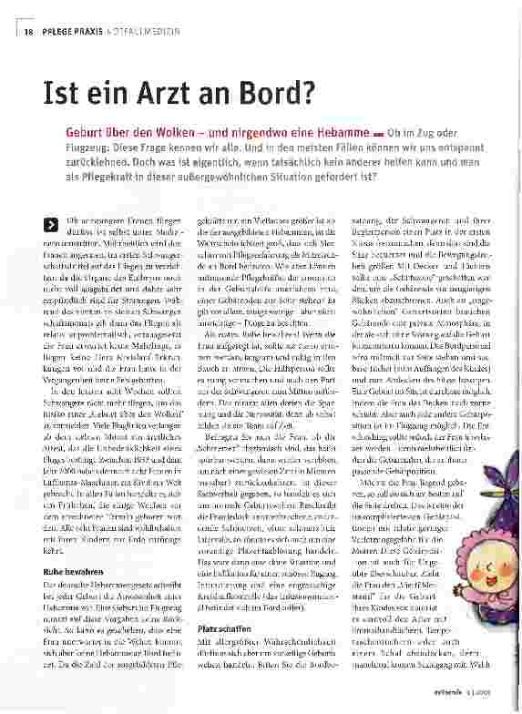 Vorschauseite 1: Ist ein Arzt an Bord?
