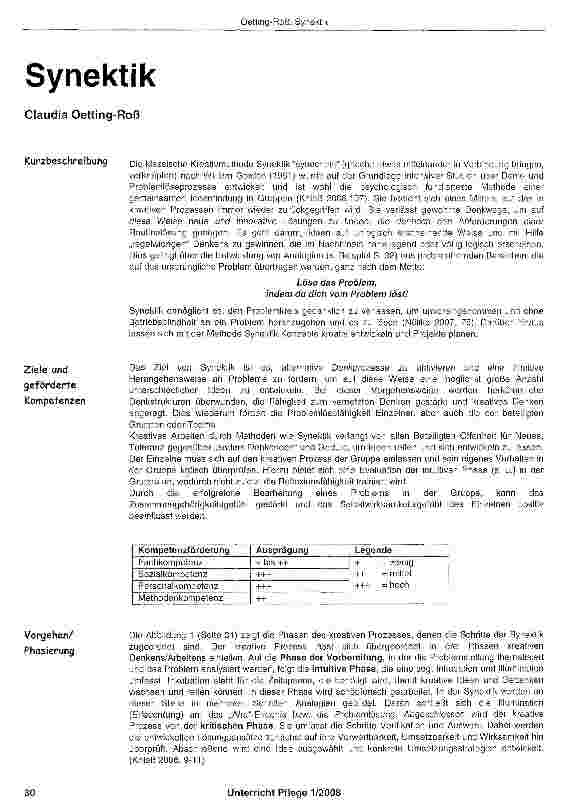Vorschauseite 1: Synektik