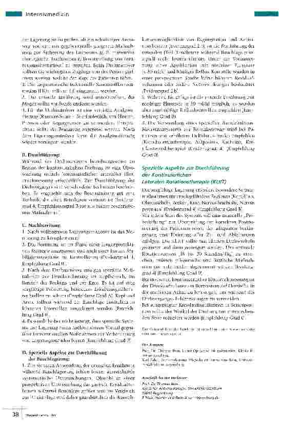 Vorschauseite 5: Leitlinien für die Lagerungstherapie