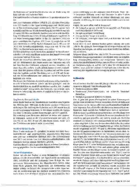 Vorschauseite 5: Kontrollierte Hypothermie nach Reanimation
