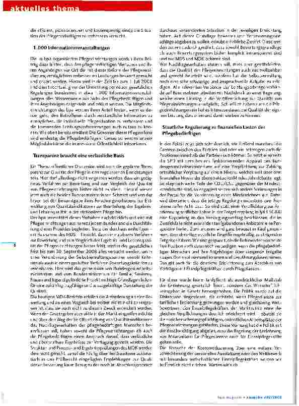 Vorschauseite 3: 5.700 Pflegestützpunkte - 2.500 Pflegeberater- 1.000 Informationsveranstaltungen