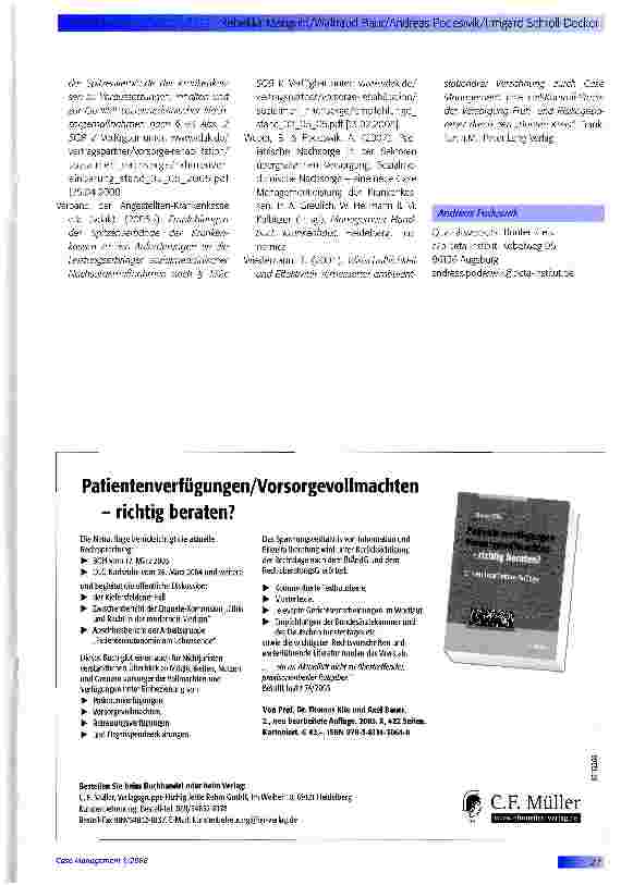 Vorschauseite 6: Systemisches Gase Management im Aufbau einer Nachsorgeeinrichtung in der Pädiatrie