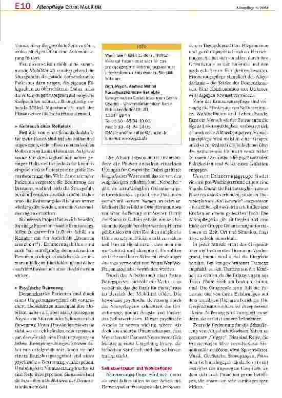 Vorschauseite 2: Besonderes Bedürfnis