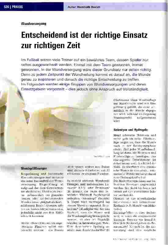 Vorschauseite 1: Entscheidend ist der richtige Einsatz zur richtigen Zeit