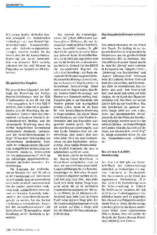 Vorschauseite 2: Die Bewertung von Kosten und Nutzen in der Medizin -ein Vorschlag