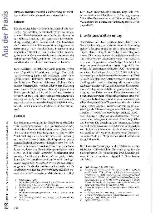 Vorschauseite 2: Fixierung und Sedierung in der stationären und ambulanten Altenpflege (I. Teil)