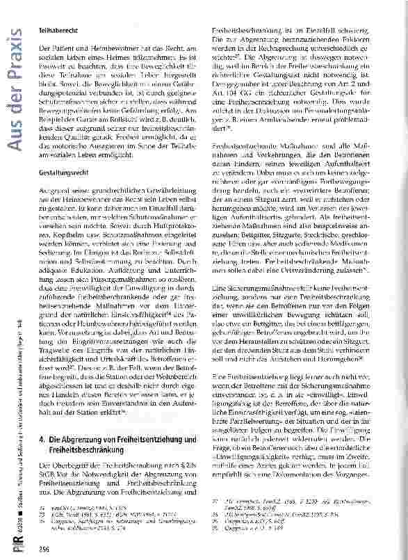 Vorschauseite 4: Fixierung und Sedierung in der stationären und ambulanten Altenpflege (I. Teil)