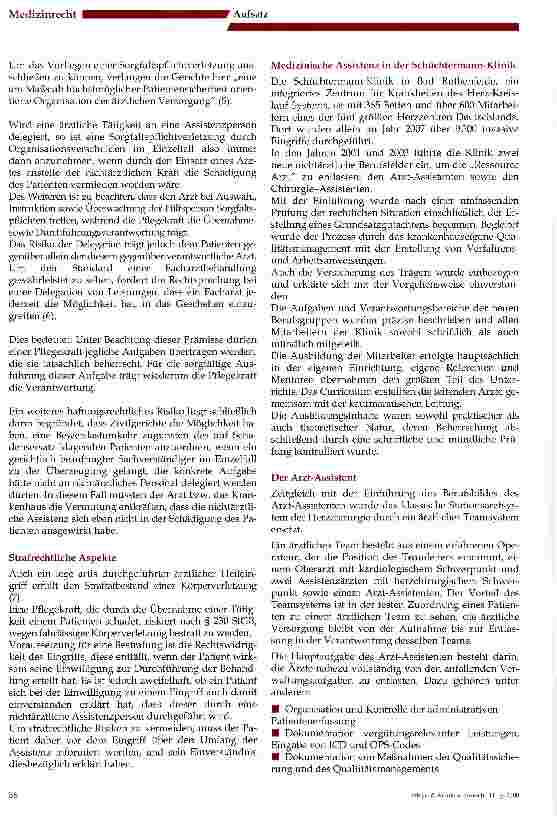 Vorschauseite 2: Die Ausführung ärztlicher Aufgaben durch Nichtärzte: Neue Berufsbilder als Chance füreinzelne Krankenhäuser