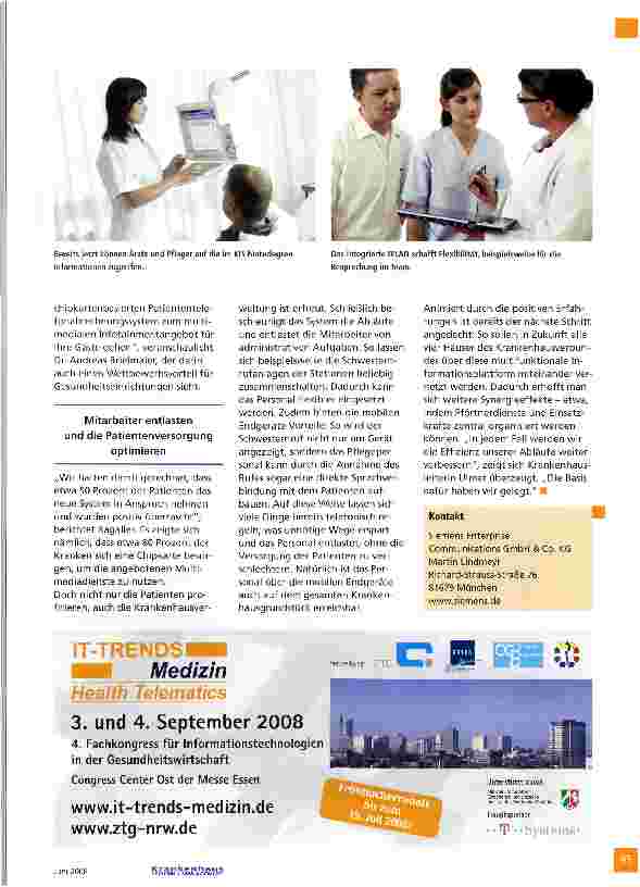 Vorschauseite 3: Hotelkomfort im Krankenzimmer