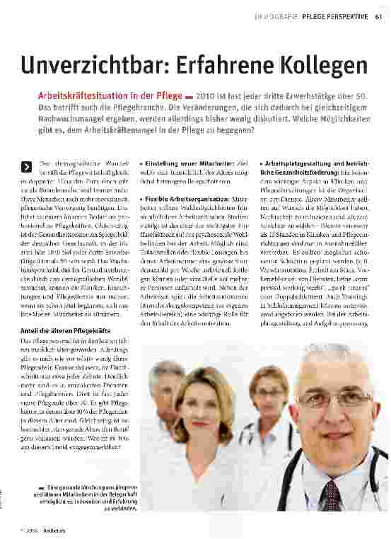 Vorschauseite 1: Unverzichtbar: Erfahrene Kollegen