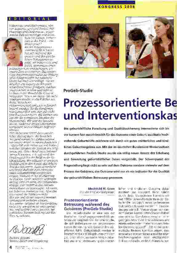 Vorschauseite 1: Prozessorientierte Betreuung und Interventionskaskaden während des Gebärens