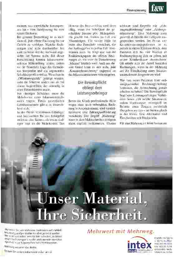 Vorschauseite 3: Der Patient als Schuldner. Inkasso bei Privatrechnungen