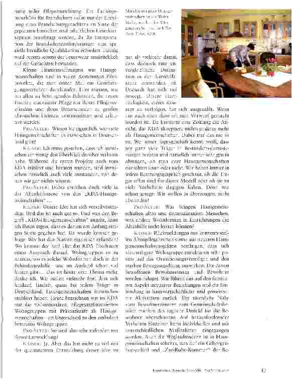 Vorschauseite 6: Zehn Jahre Hausgemeinschaften in Deutschland: „Diese Wohnform hat die Altenhilfe bewegt wie keine andere