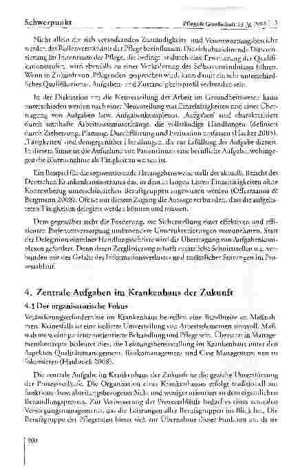Vorschauseite 4: Schwerpunkt: Wandel des Gesundheitswesens und Aufgabenfelder der Pflege