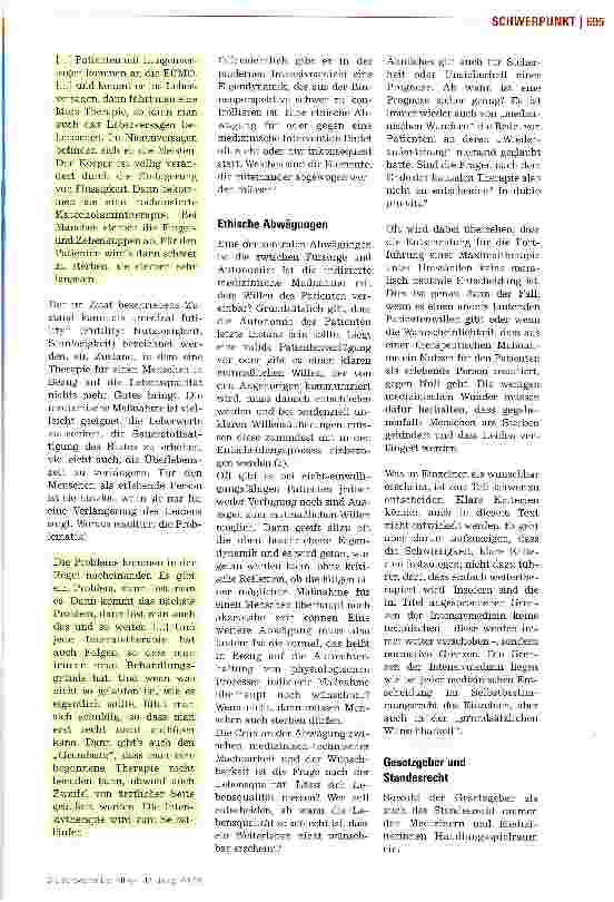 Vorschauseite 2: Grenzen der Intensivmedizin. Darf die Medizin alles, was sie kann?