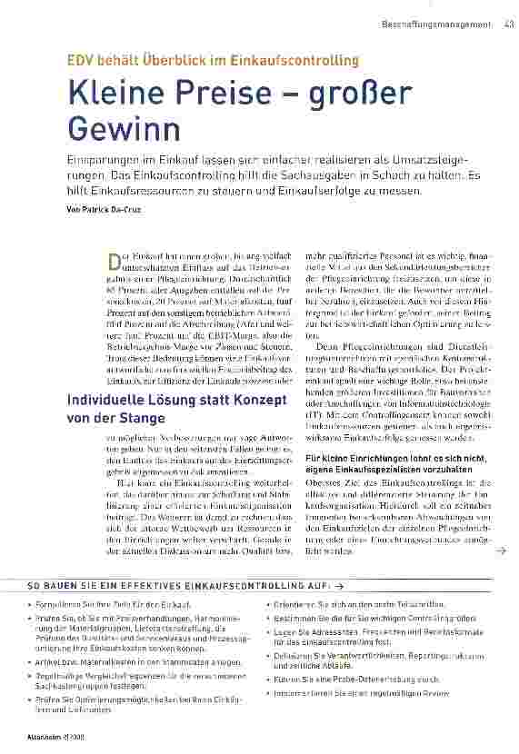 Vorschauseite 1: Kleine Preise - großer Gewinn