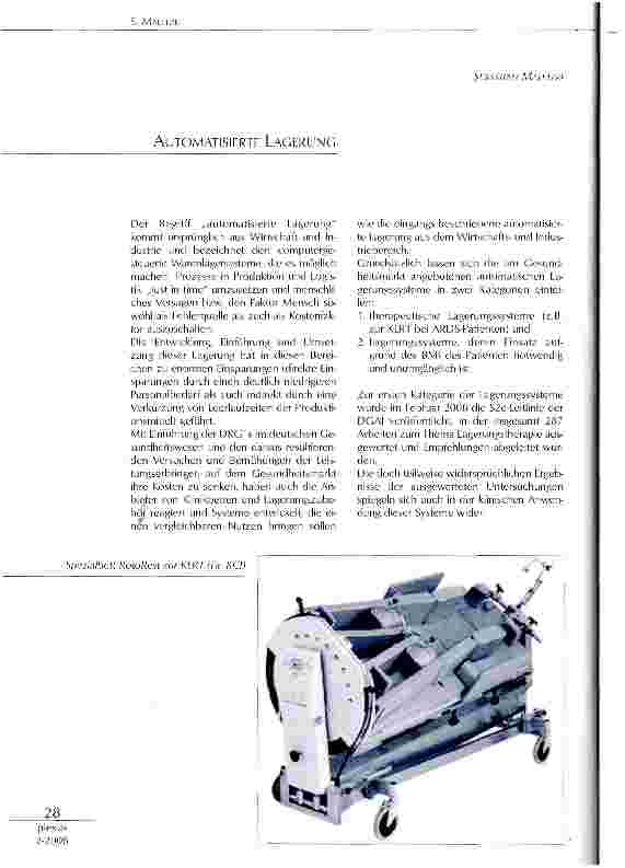 Vorschauseite 1: AUTOMATISIERTE LAGERUNG