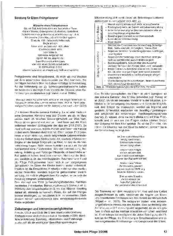 Vorschauseite 2: Elternberatung zur Förderung der Eltern-Kind-Beziehung und der Entwicklung von Frühgeborenen