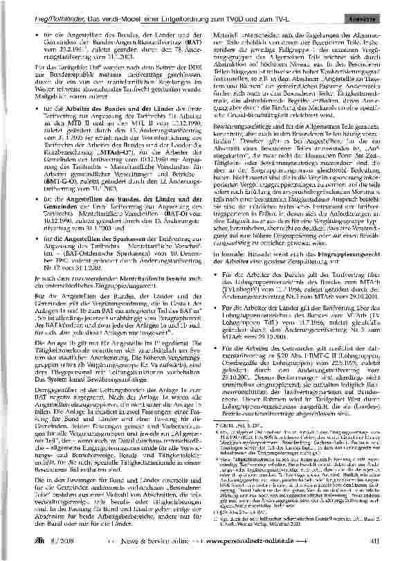 Vorschauseite 2: Das ver. di-Modell einer Entgeltordnung zum TVöD und zum TV-L