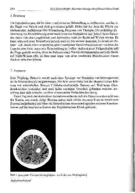 Vorschauseite 2: Verwirrtheit, eine zerebrale Manifestation des Rechts auf Nicht-Wissen?