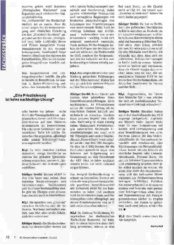 Vorschauseite 3: Von der Marke Universitätsmedizin bis zur Medical SchoolWie können Universitätsklinik und Hochschulmedizin von Morgen aussehen?