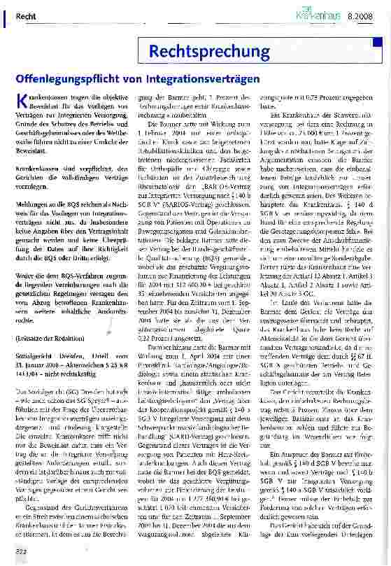 Vorschauseite 1: Offenlegungspflicht von Integrationsverträgen