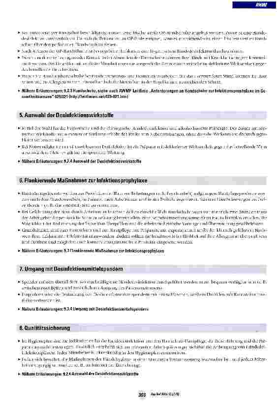 Vorschauseite 4: Händedesinfektion und HändehygieneEmpfehlung des Arbeitskreises „Krankenhausund Praxishygiene derAWMF für Einrichtungen des Gesundheitswesens zur Formulierung von Regeln zur Hände…