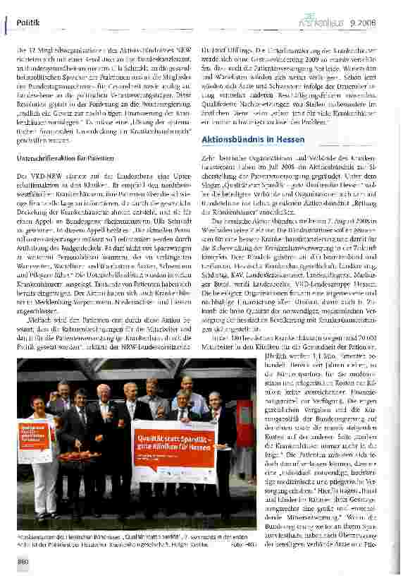 Vorschauseite 3: Der Streit um die künftige Finanzierung der Krankenhäuser spitzt sich zu.