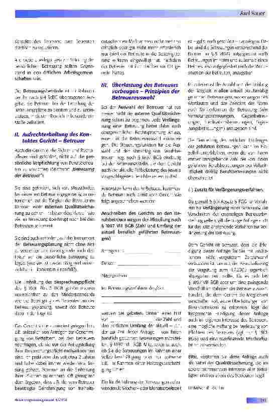 Vorschauseite 3: Persönliche Betreuung -die Wurzel des Betreuungsrechts