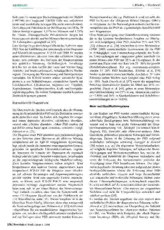 Vorschauseite 2: Poststroke Depression (PSD): Diagnose, Verlauf und psychotherapeutische Behandlungsmöglichkeit