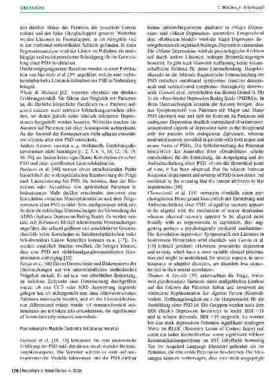 Vorschauseite 4: Poststroke Depression (PSD): Diagnose, Verlauf und psychotherapeutische Behandlungsmöglichkeit