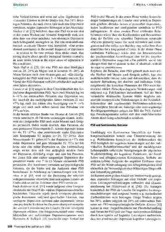 Vorschauseite 6: Poststroke Depression (PSD): Diagnose, Verlauf und psychotherapeutische Behandlungsmöglichkeit