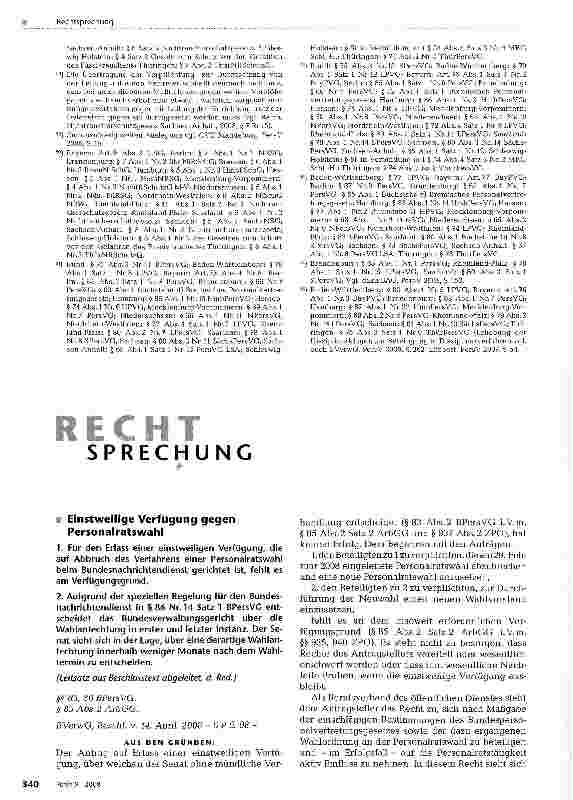 Vorschauseite 1: Einstweilige Verfügung gegen Personalratswahl