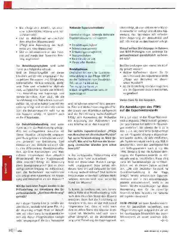 Vorschauseite 3: Expertenstandards: Was prüft der MDK?