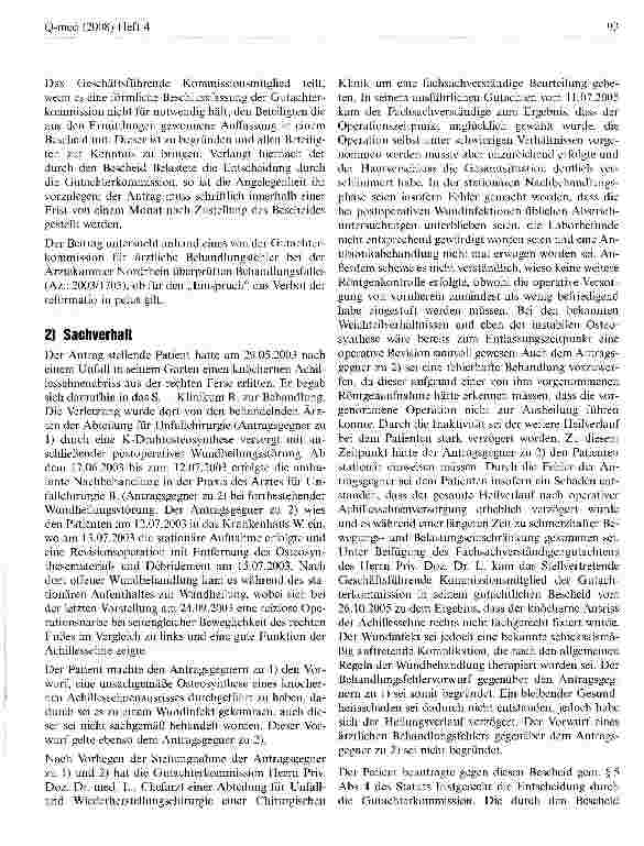 Vorschauseite 2: Verfahren vor der Gutachterkommission für ärztliche Behandlungsfehler und Verbot der reformatio in peius