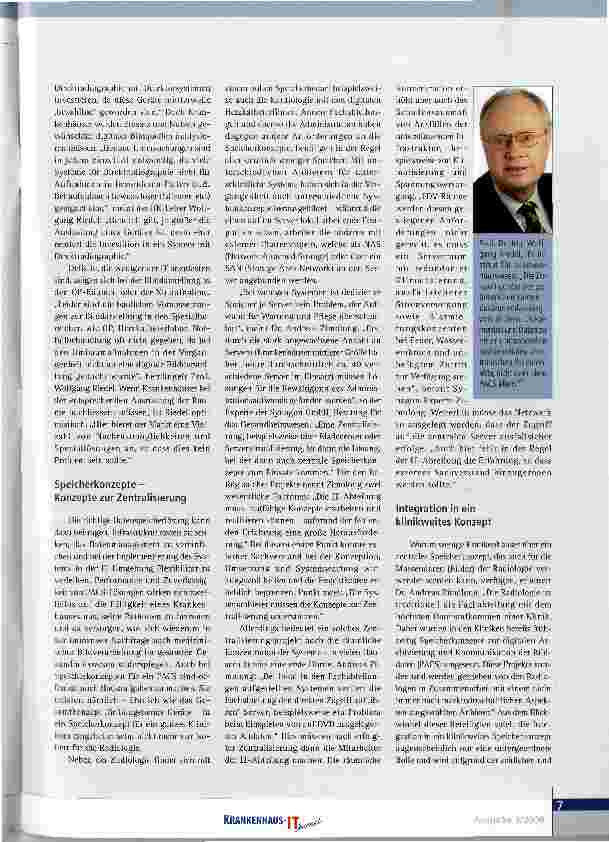 Vorschauseite 2: PACS auf dem Weg zum Multimedia-ArchivTechnische Finesse, Schnittstellendefizite und Kompetenzgerangel
