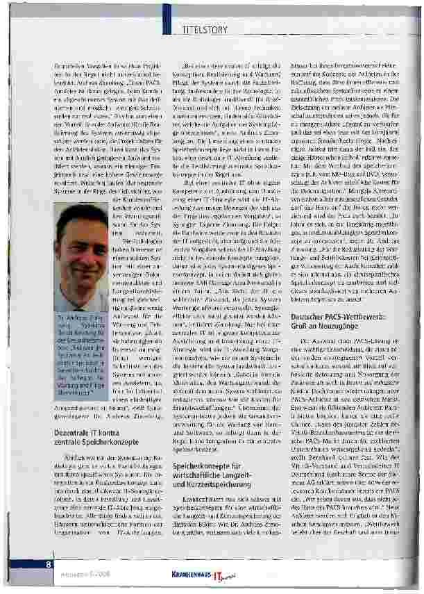 Vorschauseite 3: PACS auf dem Weg zum Multimedia-ArchivTechnische Finesse, Schnittstellendefizite und Kompetenzgerangel