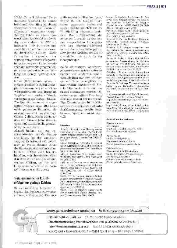 Vorschauseite 4: Diabetischer FußIst die Wundreinigung mit Maden und Honig evidenzbasiert?