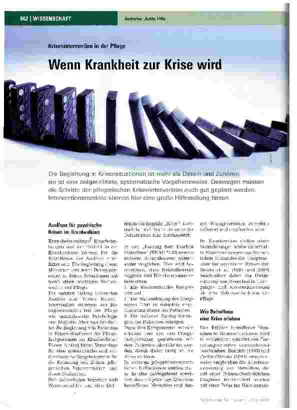 Vorschauseite 1: Krisenintervention in der PflegeWenn Krankheit zur Krise wird
