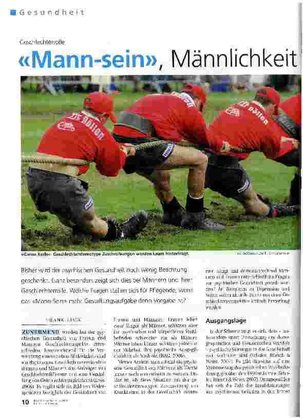Vorschauseite 1: Geschlechterrolle«Mann-sein», Männlichkeit